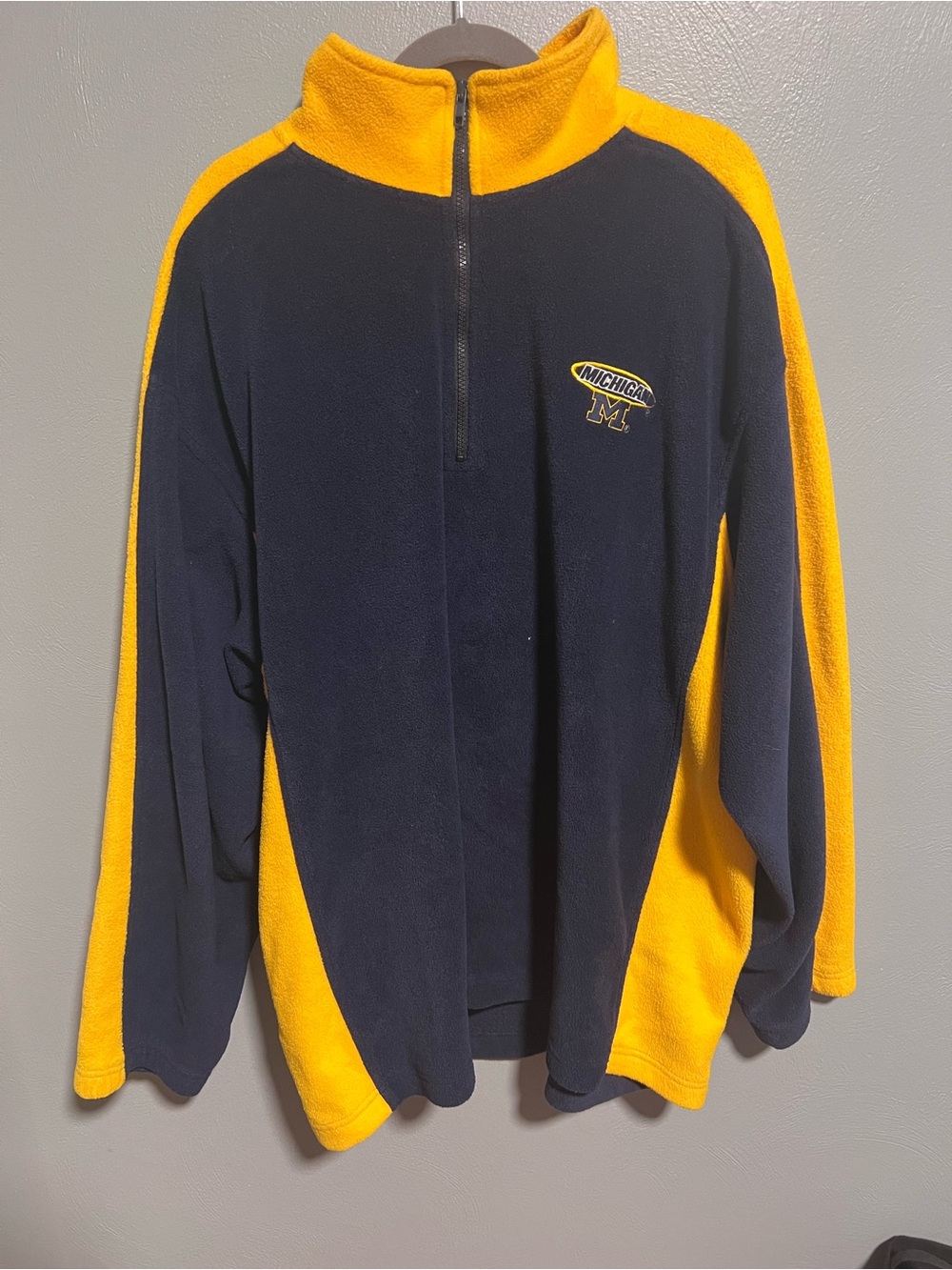 Vintage Michigan Wolverines Active Fleece Quarter-Zip Pullover - 2XL